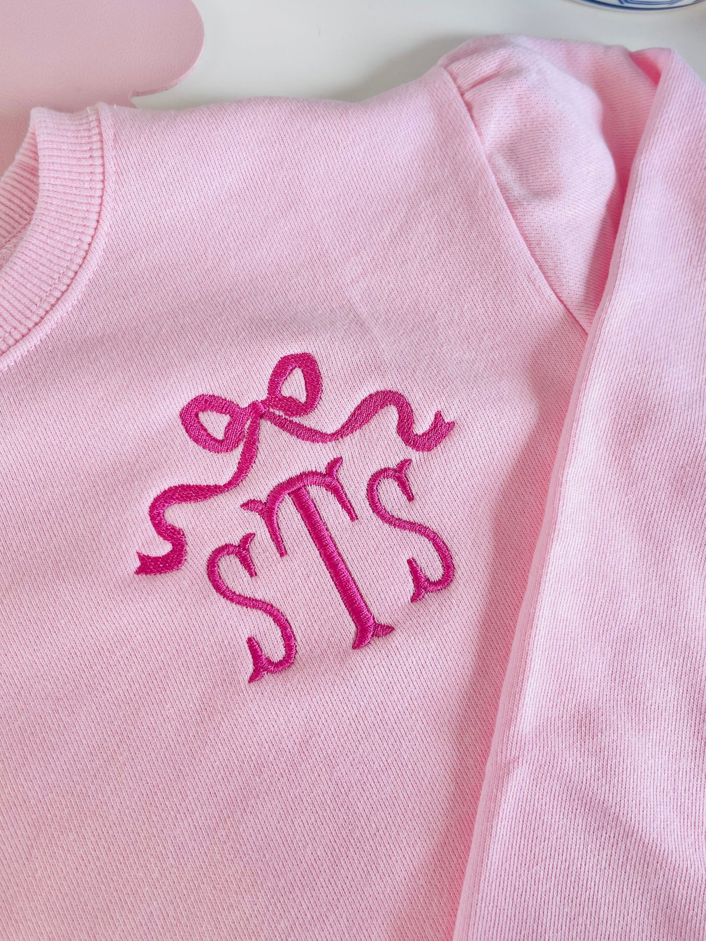 Girls Puff Sleeve Sweatshirt
