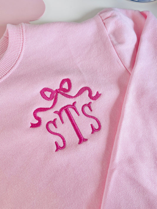 Girls Puff Sleeve Sweatshirt
