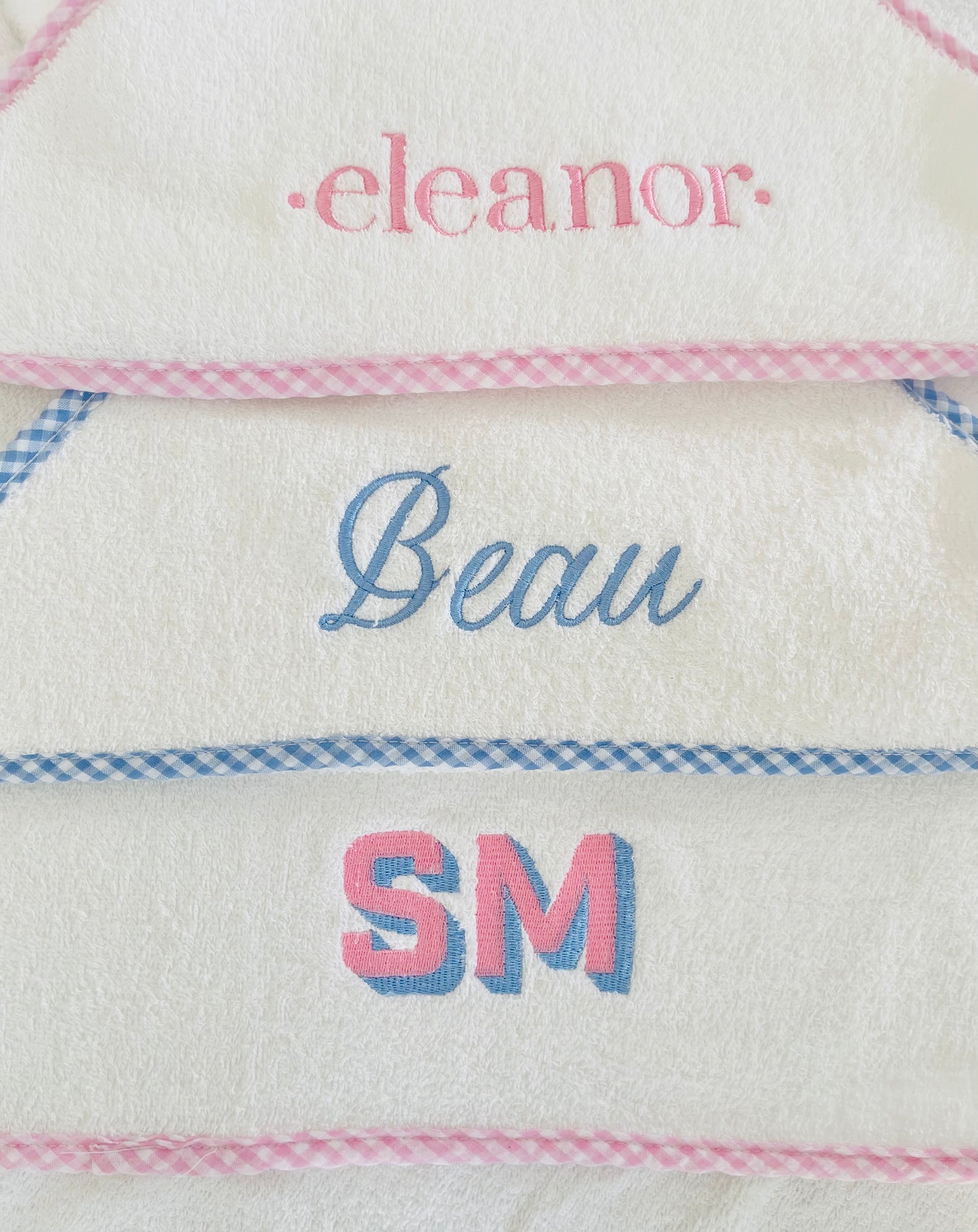 Gingham Hooded Bath Towels