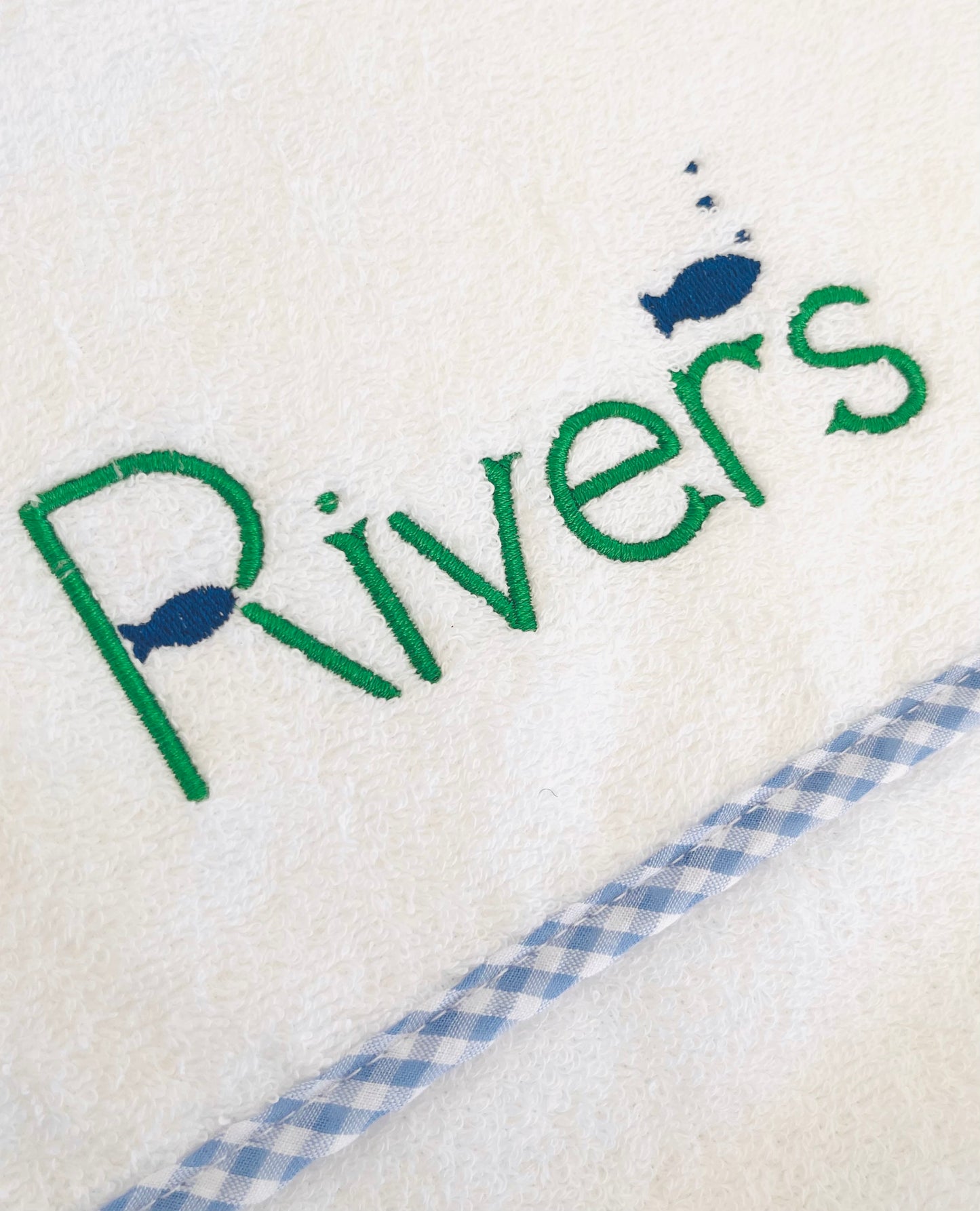 Gingham Hooded Bath Towels