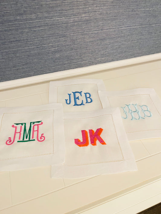 Cocktail Napkins with Monogram