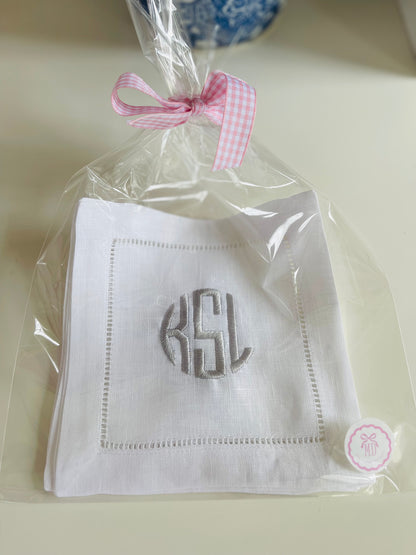 Cocktail Napkins with Monogram