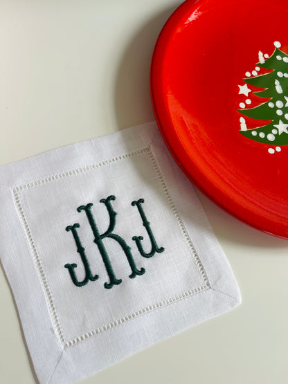 Cocktail Napkins with Monogram