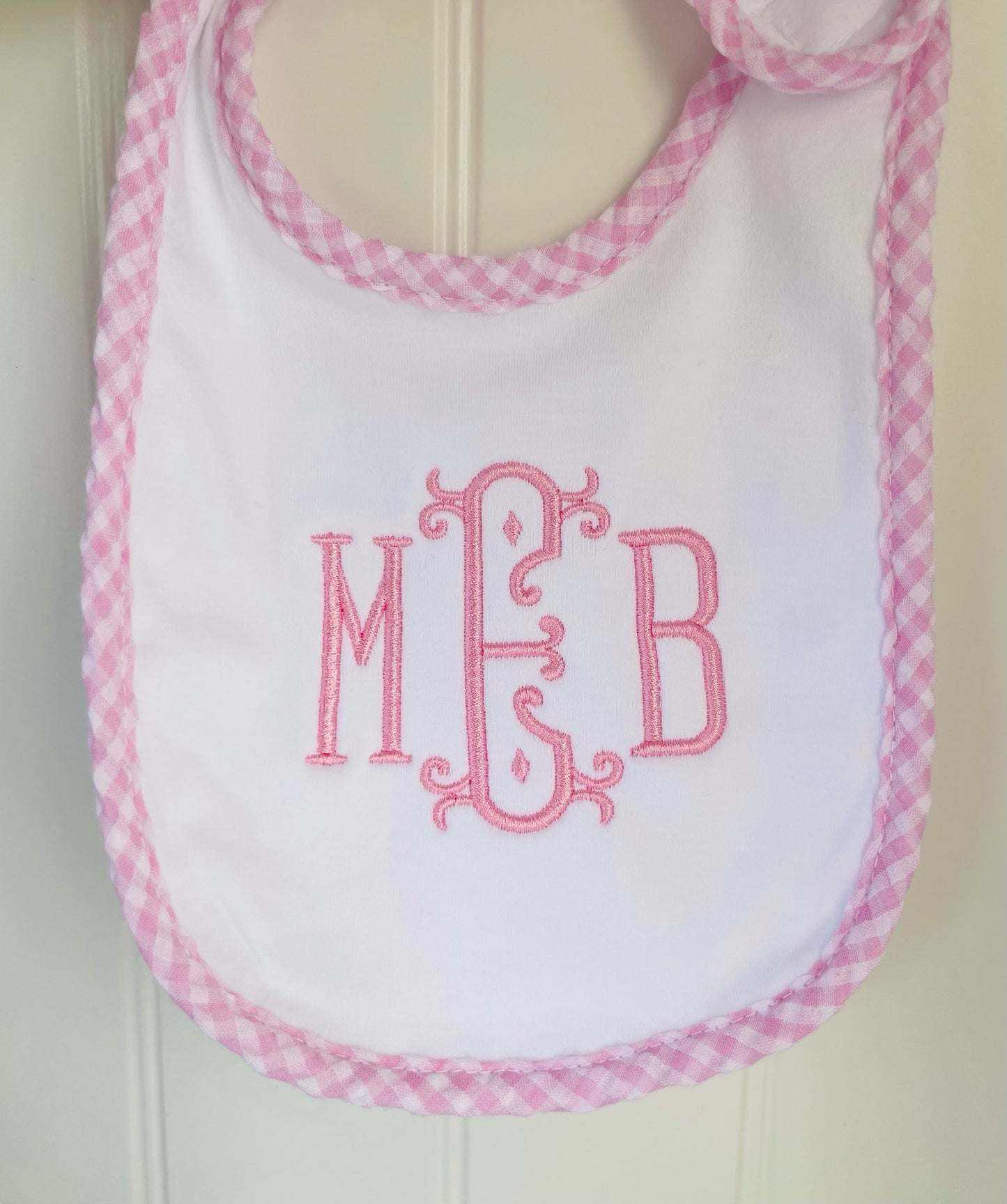 Gingham Baby Bib
