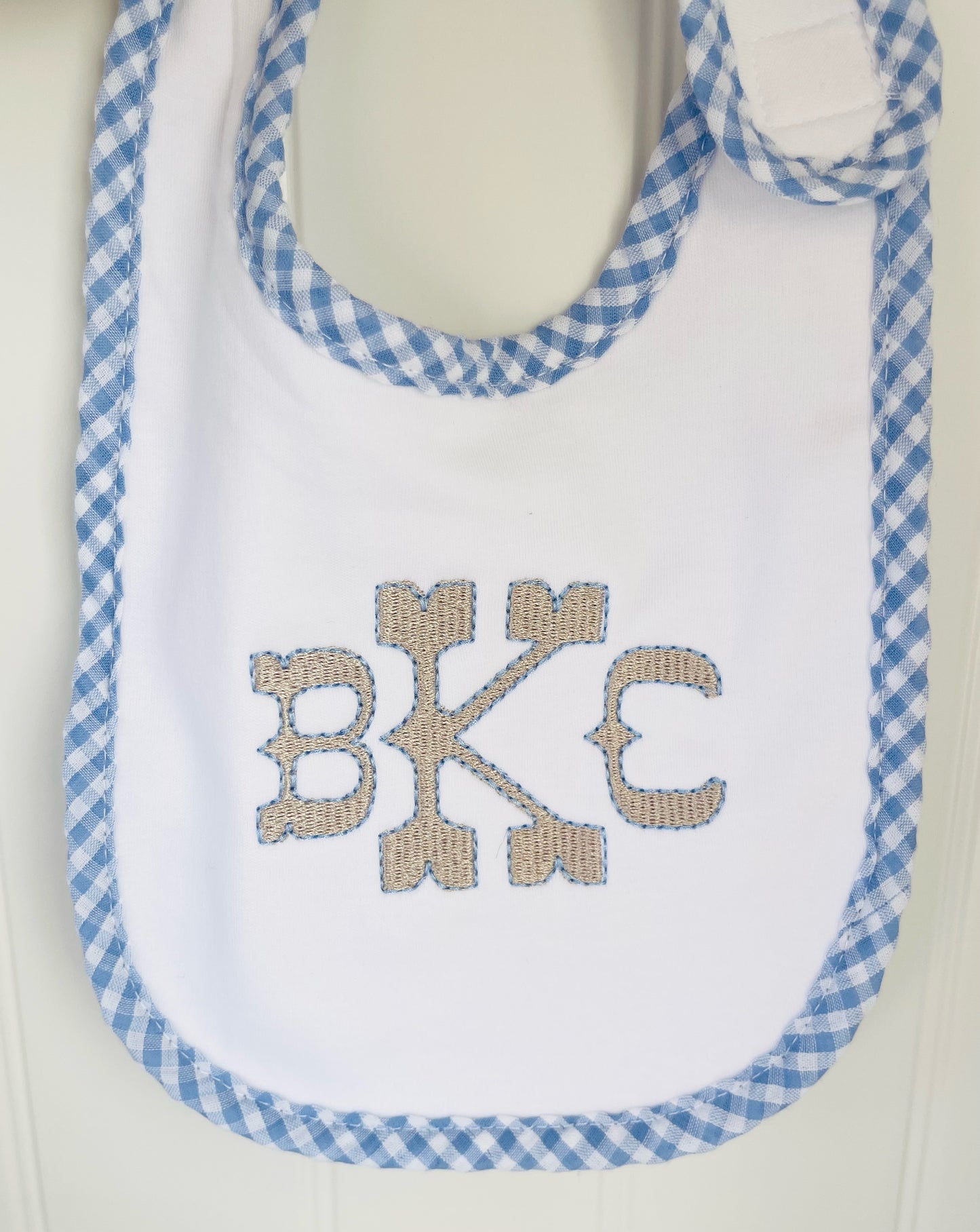 Gingham Baby Bib
