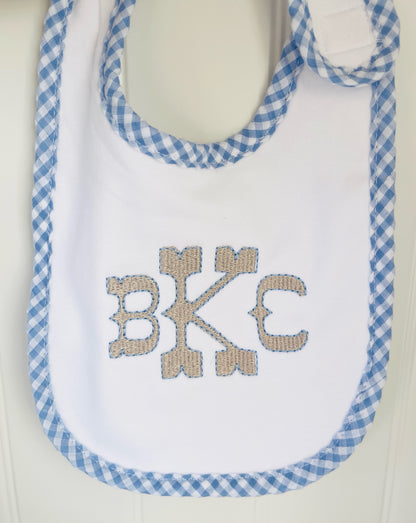 Gingham Baby Bib
